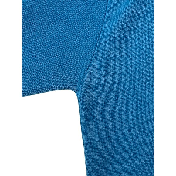 Izod Vintage Men Large Blue Button Cardigan Sweater flaw Golf Preppy Classy USA - Picture 7 of 14